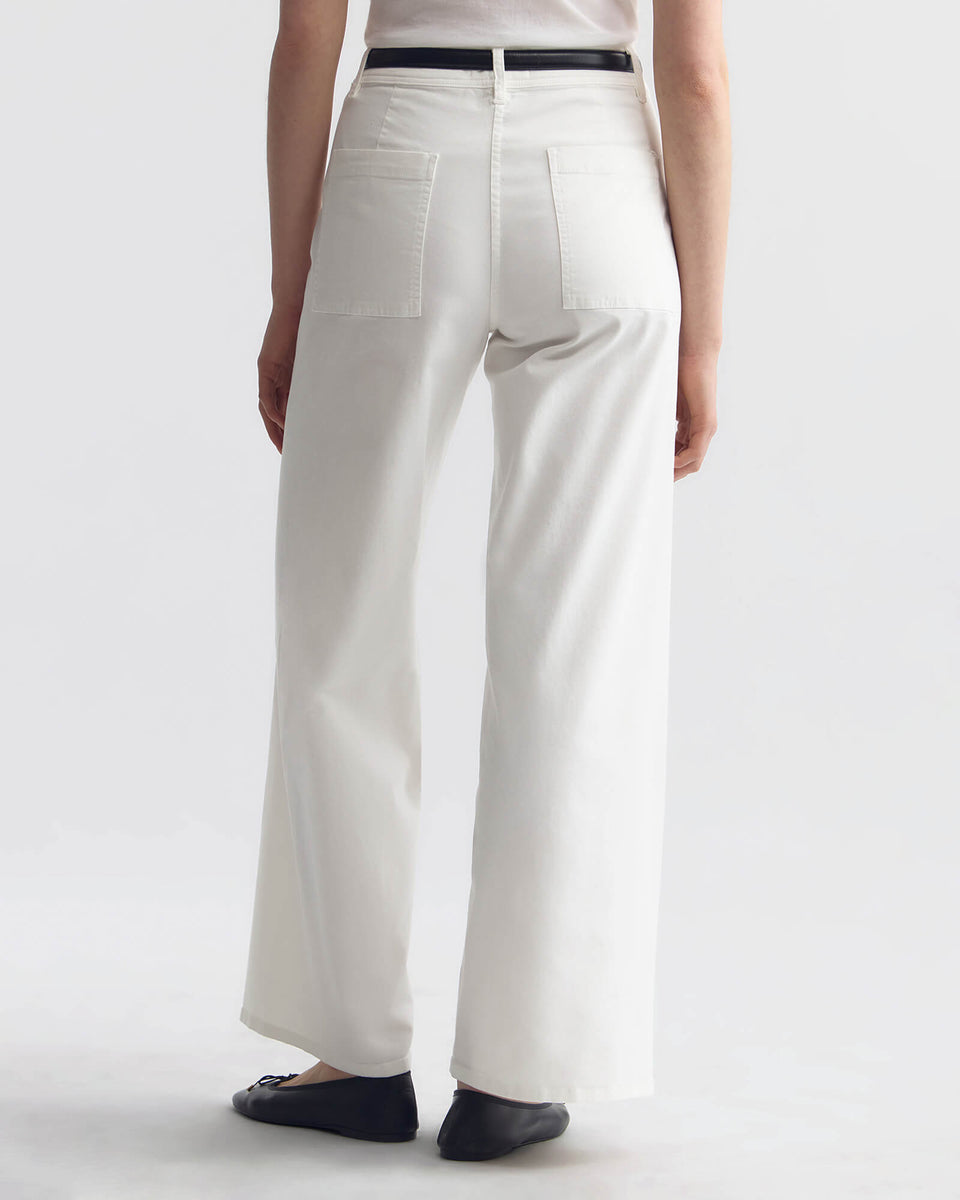 MEGAN COTTON PANT IN WHITE