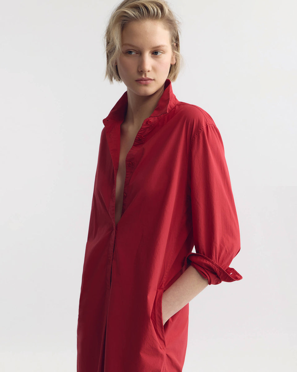 LEANA BEACH DRESS IN SCARLET