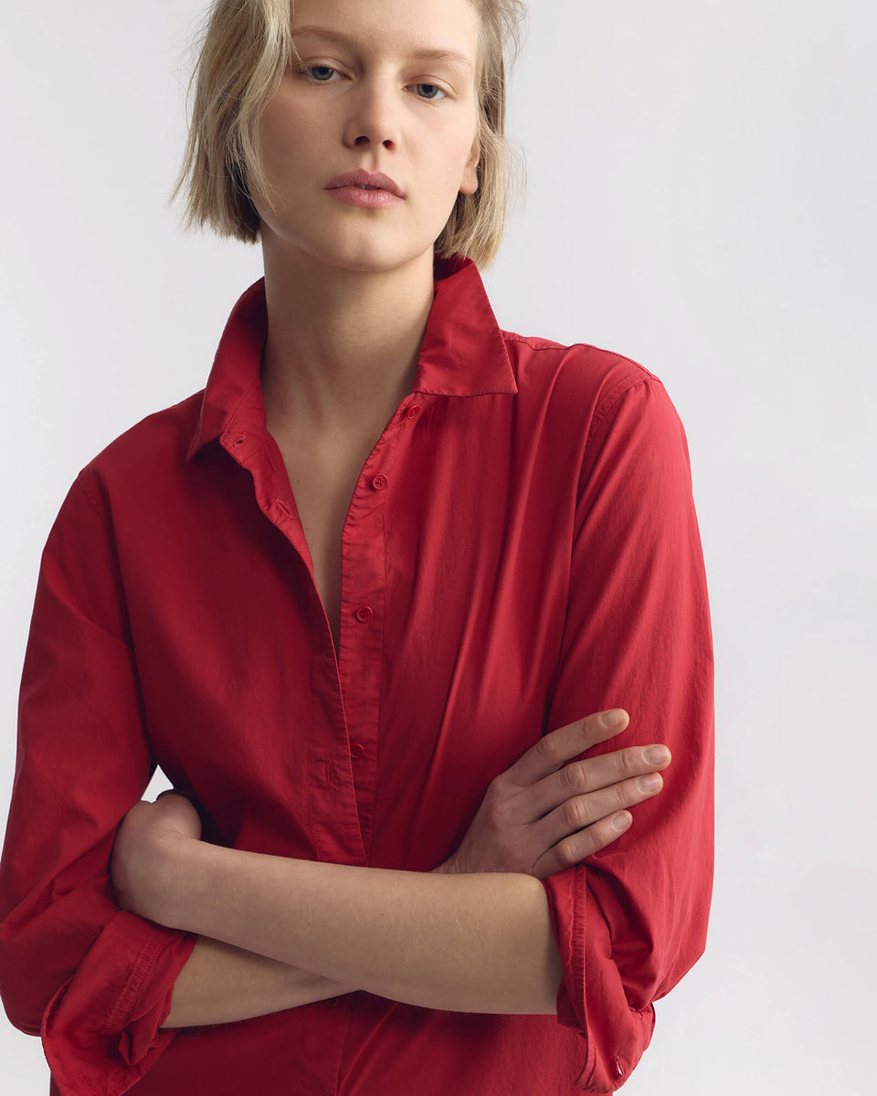 LEANA BEACH DRESS IN SCARLET