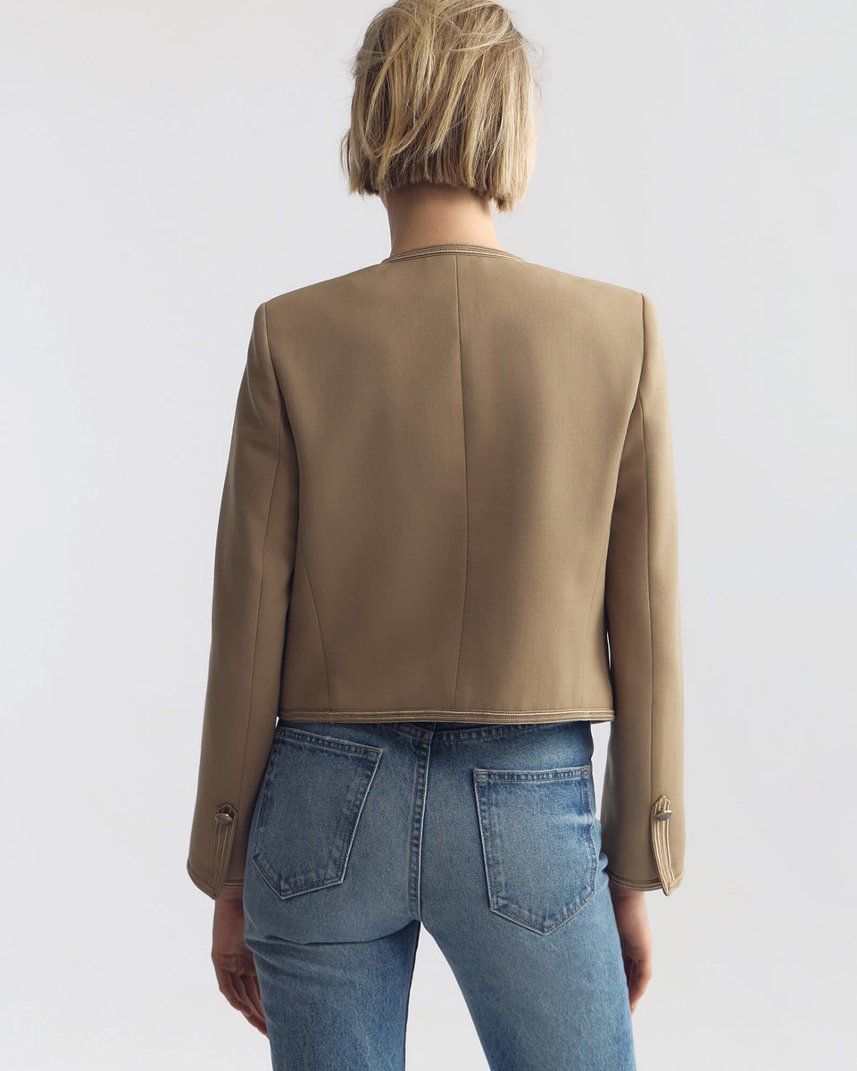 BLONDIE WOOL JACKET IN BRITISH KHAKI