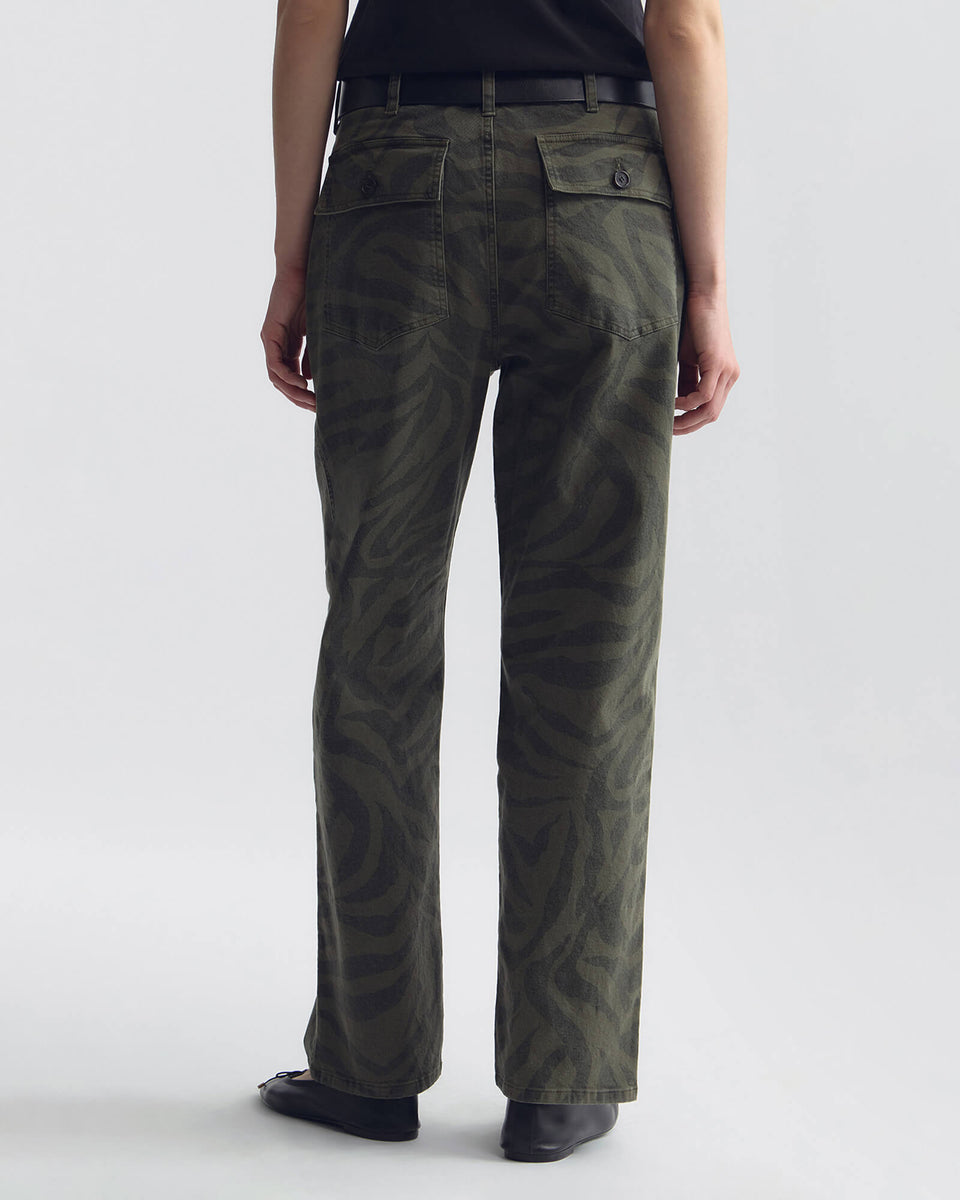EARL COTTON PANT IN CAMO ZEBRA