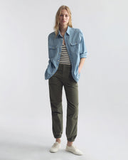 UTILITY COTTON PANT IN VINTAGE WASHED - THYME