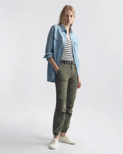 UTILITY COTTON PANT IN VINTAGE WASHED - THYME