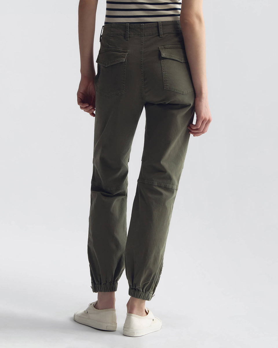 UTILITY COTTON PANT IN VINTAGE WASHED - THYME