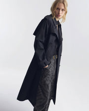 TANNER TRENCH COAT IN BLACK