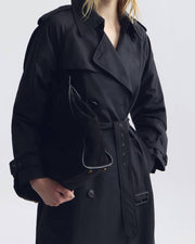 TANNER TRENCH COAT IN BLACK