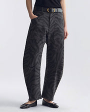SHON ZEBRA PANT IN CHARCOAL ZEBRA