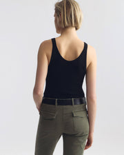 SELAH SILK KNIT TANK IN BLACK