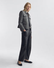 JAMISON JACKET IN BLACK DONEGAL
