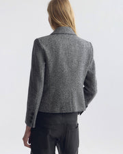 JAMISON JACKET IN BLACK DONEGAL