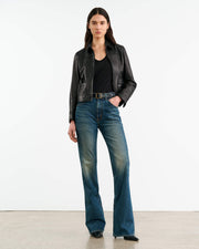 FREDDIE LEATHER JACKET IN BLACK