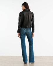 FREDDIE LEATHER JACKET IN BLACK