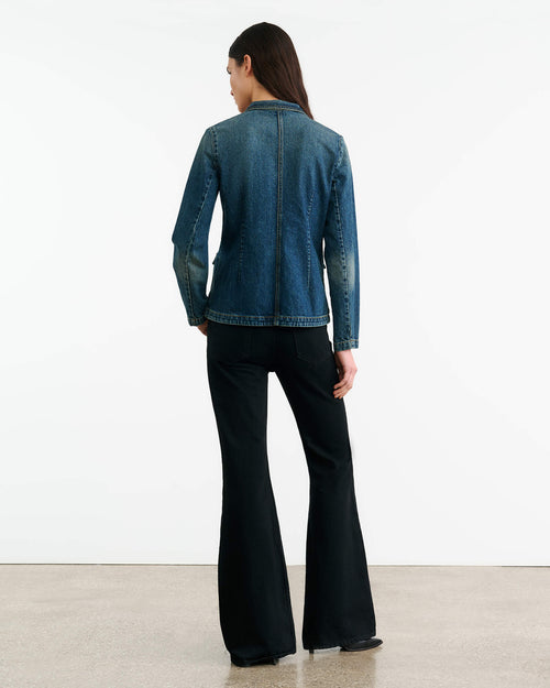 ELTON DENIM BLAZER IN SIMON WASH