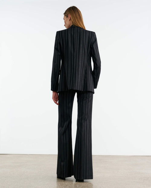 ANABEL BLAZER IN BLACK PINSTRIPE