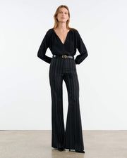 CRISTO SILK BLOUSE IN BLACK