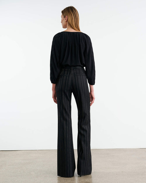 CRISTO SILK BLOUSE IN BLACK