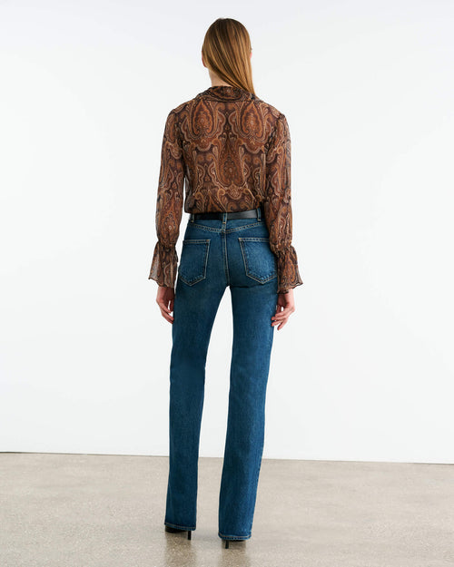 CECILY SILK BLOUSE IN MEDALLION PAISLEY