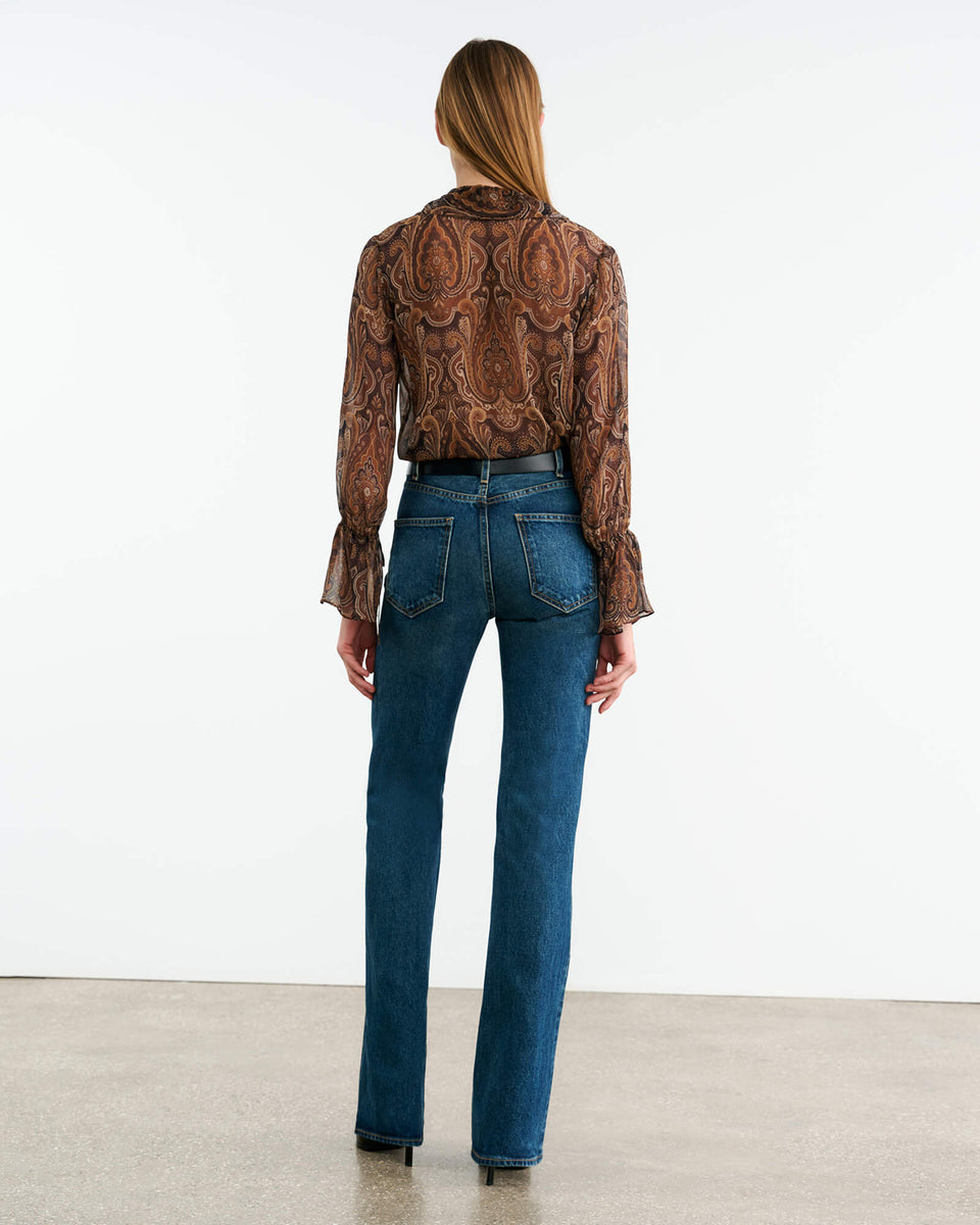 CECILY SILK BLOUSE IN MEDALLION PAISLEY