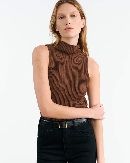 SONIA SWEATER IN BROWN