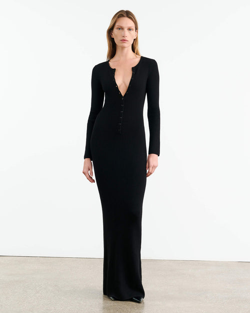 ROXY KNIT DRESS IN BLACK