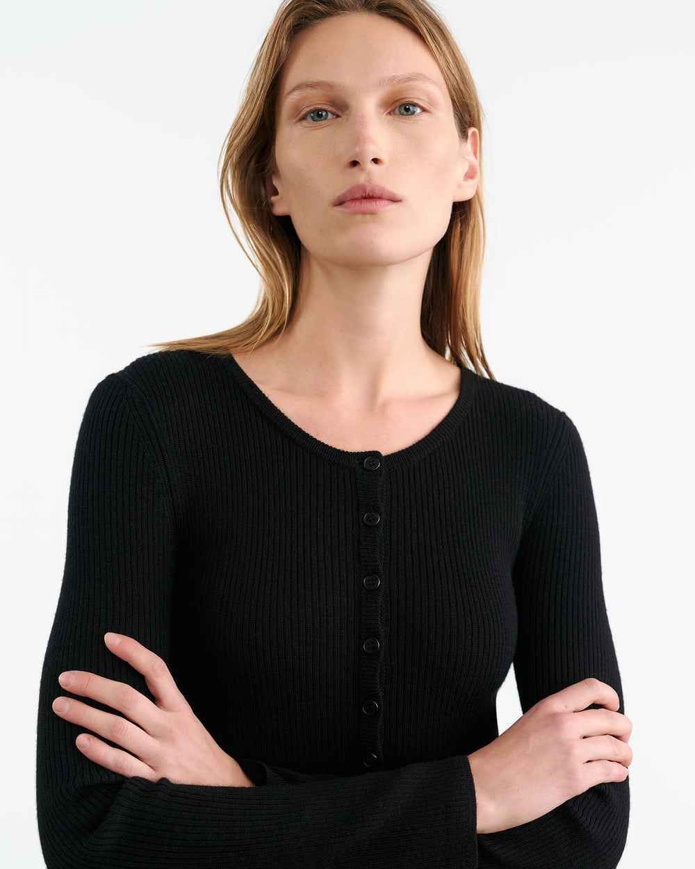ROXY KNIT DRESS IN BLACK