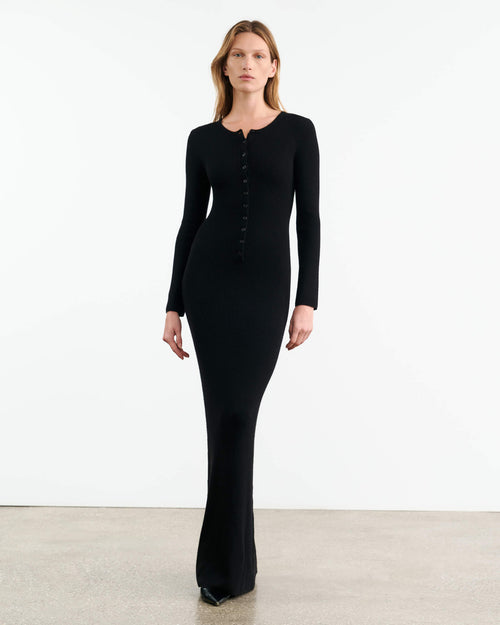 ROXY KNIT DRESS IN BLACK