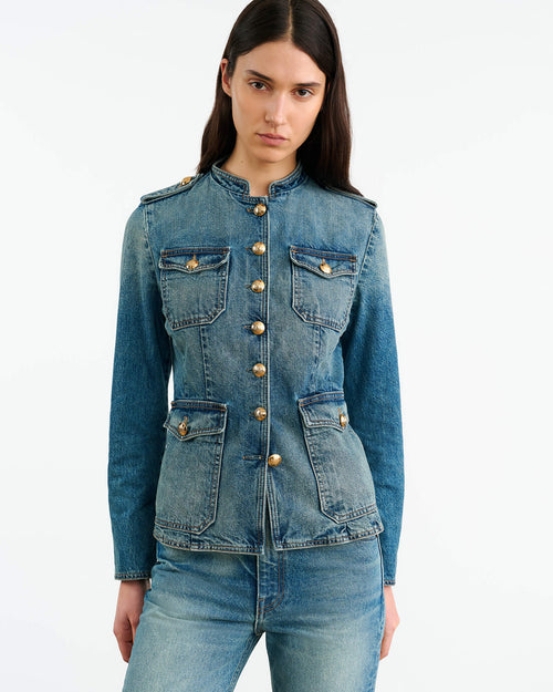 GERALDINE DENIM JACKET IN SIMON WASH