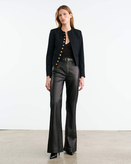 ROE LEATHER PANT IN BLACK