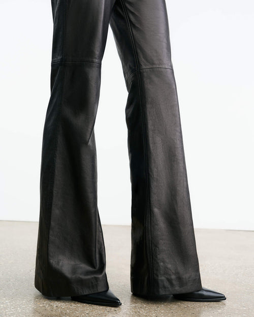 ROE LEATHER PANT IN BLACK