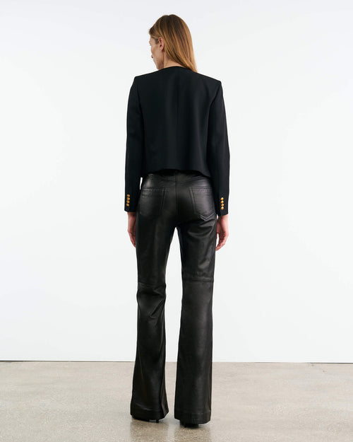 ROE LEATHER PANT IN BLACK