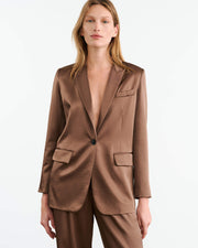 EVELINE SILK JACKET IN TAUPE
