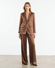 EVELINE SILK JACKET IN TAUPE