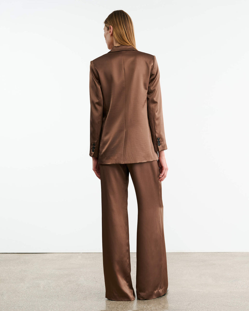 EVELINE SILK JACKET IN TAUPE