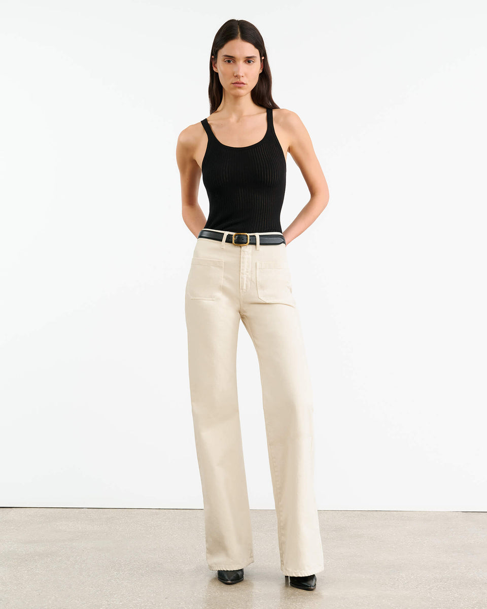 FLORENCE COTTON PANT IN STONE
