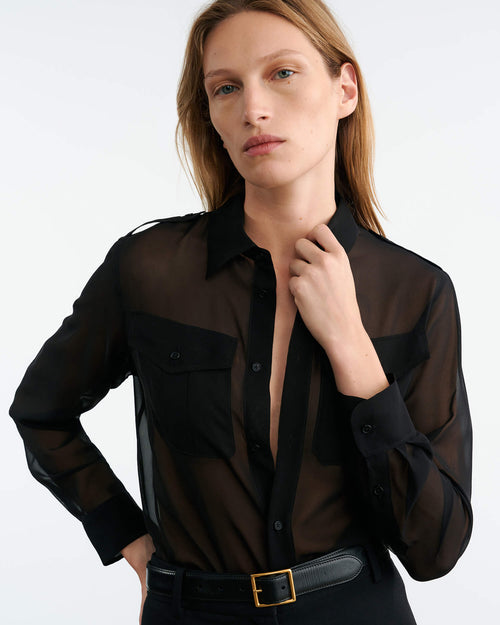 BETTY SILK SHIRT IN BLACK