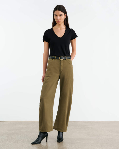 TRIBECA PANT IN MILITARY GREEN