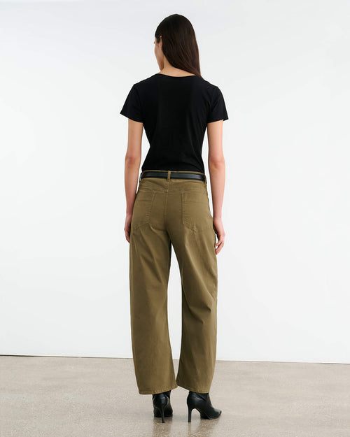 TRIBECA PANT IN MILITARY GREEN