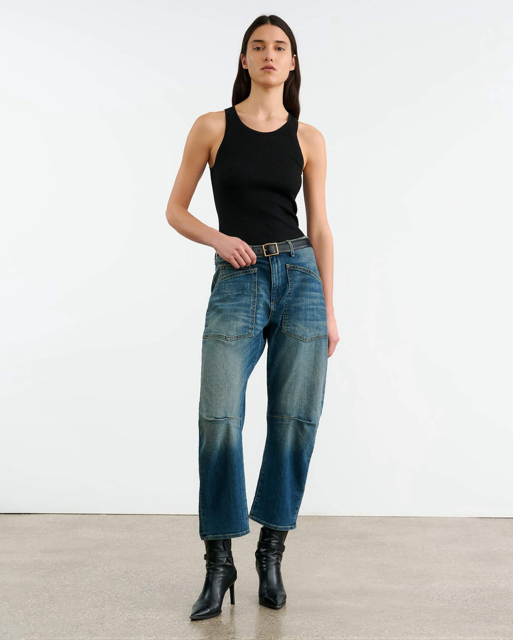 LOTTIE SILK KNIT TANK IN BLACK