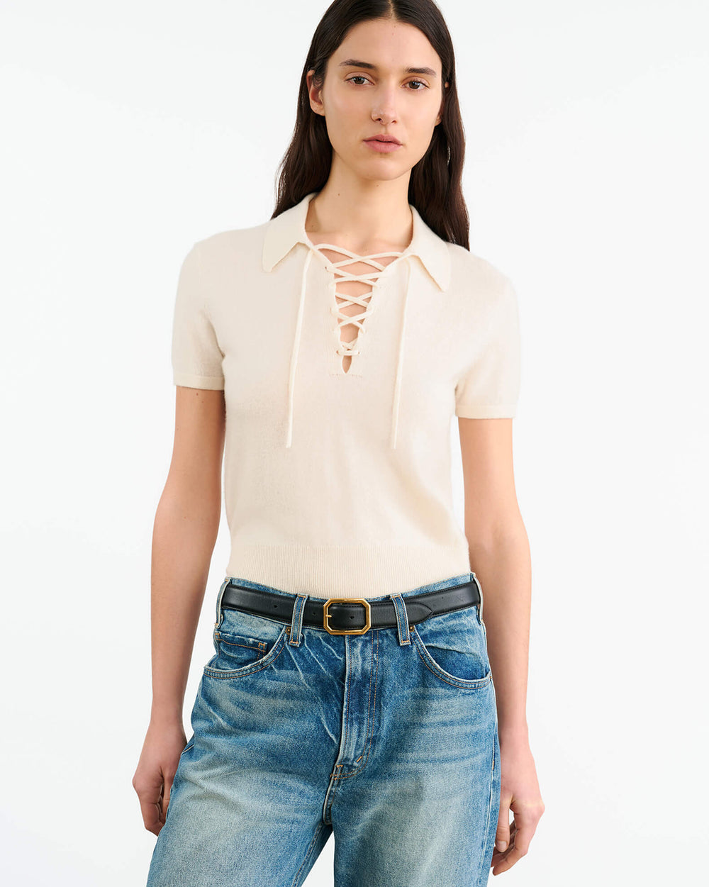 MAGDALENA CASHMERE SWEATER IN IVORY