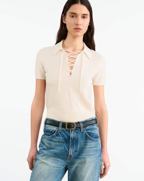 MAGDALENA CASHMERE SWEATER IN IVORY