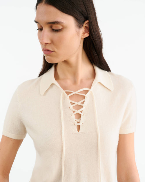MAGDALENA CASHMERE SWEATER IN IVORY