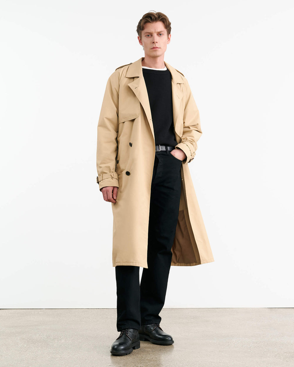 KIERAN TRENCH COAT IN KHAKI