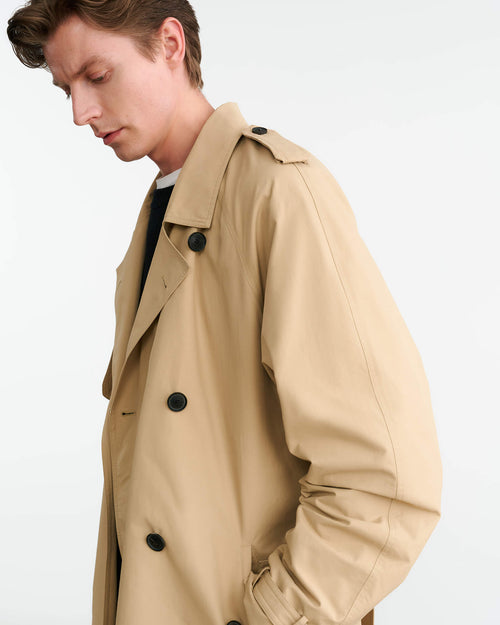 KIERAN TRENCH COAT IN KHAKI
