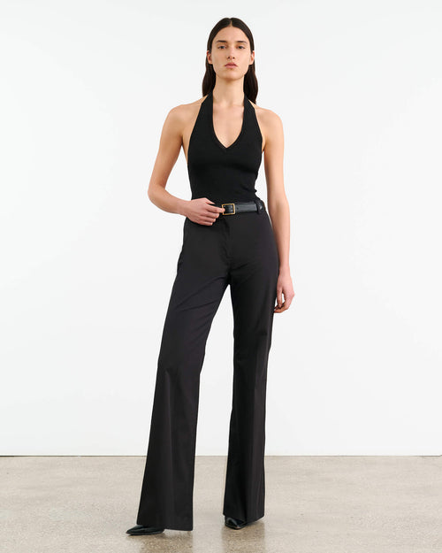 IVEY SILK HALTER IN BLACK