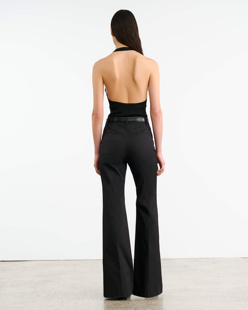 IVEY SILK HALTER IN BLACK