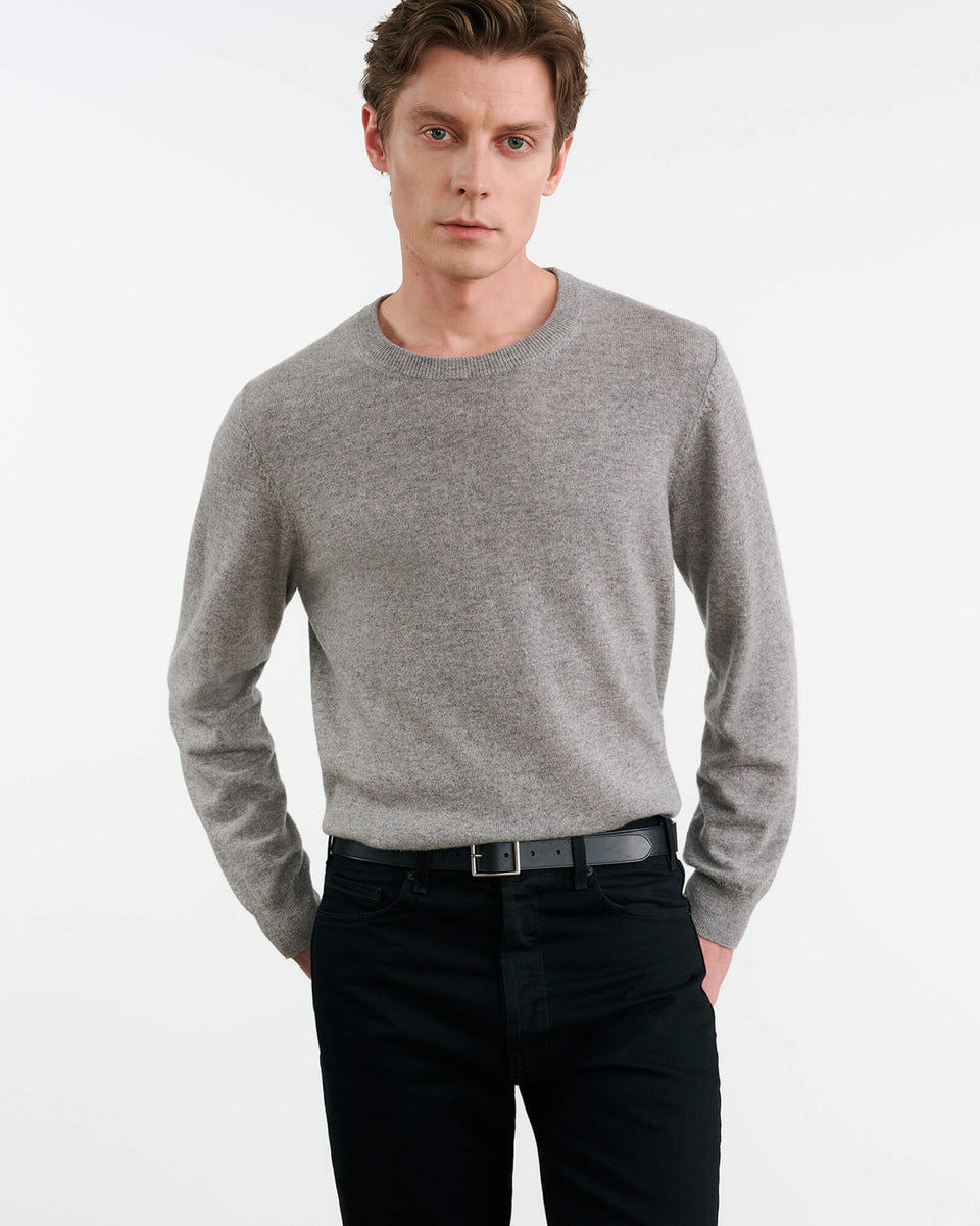 JULIUS CASHMERE SWEATER IN HEATHER GREY