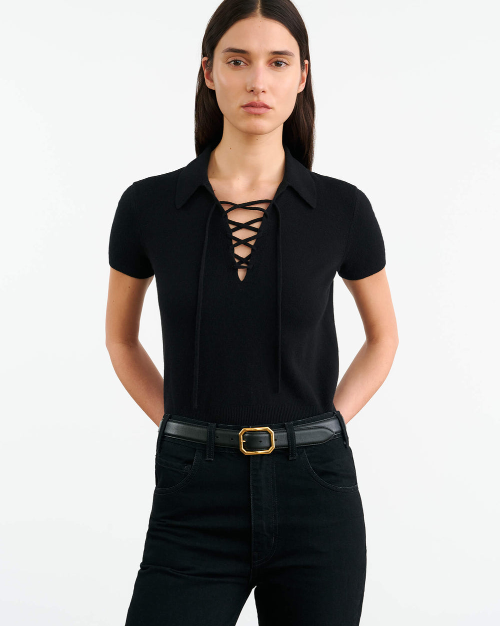 MAGDALENA CASHMERE SWEATER IN BLACK