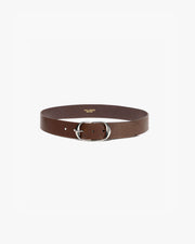 NILI BELT IN CHESTNUT W/ ANTIQUE SILVER BUCKLE