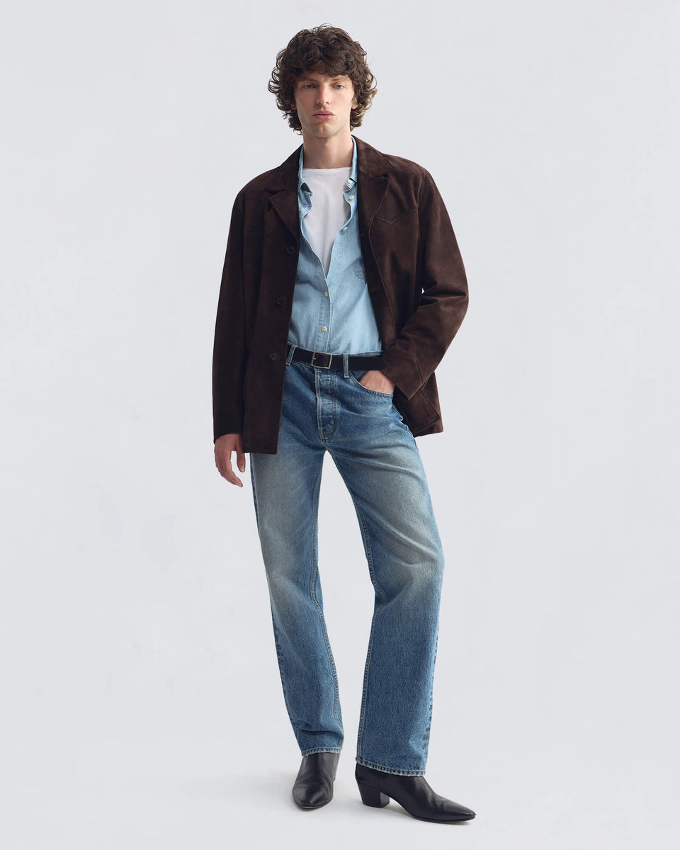 CALLUM CHAMBRAY SHIRT IN CHAMBRAY
