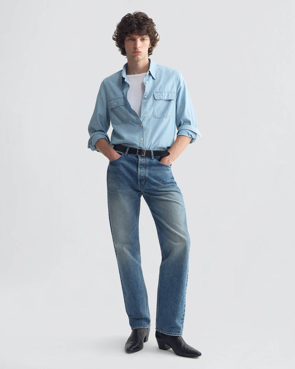 CALLUM CHAMBRAY SHIRT IN CHAMBRAY
